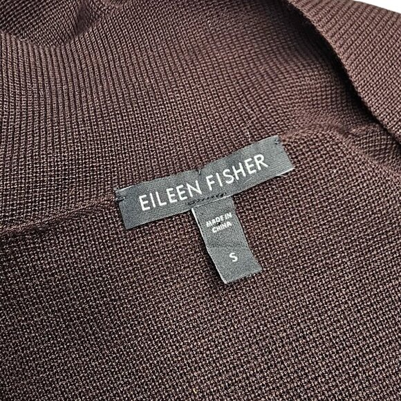 Eileen Fisher Womens Silk Cotton Button Front Cardigan Collared Top Size Small - Picture 6 of 8